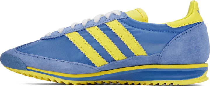 Sporty & Rich Yellow & Blue adidas Originals Edition SL72 Sneakers - Image 3