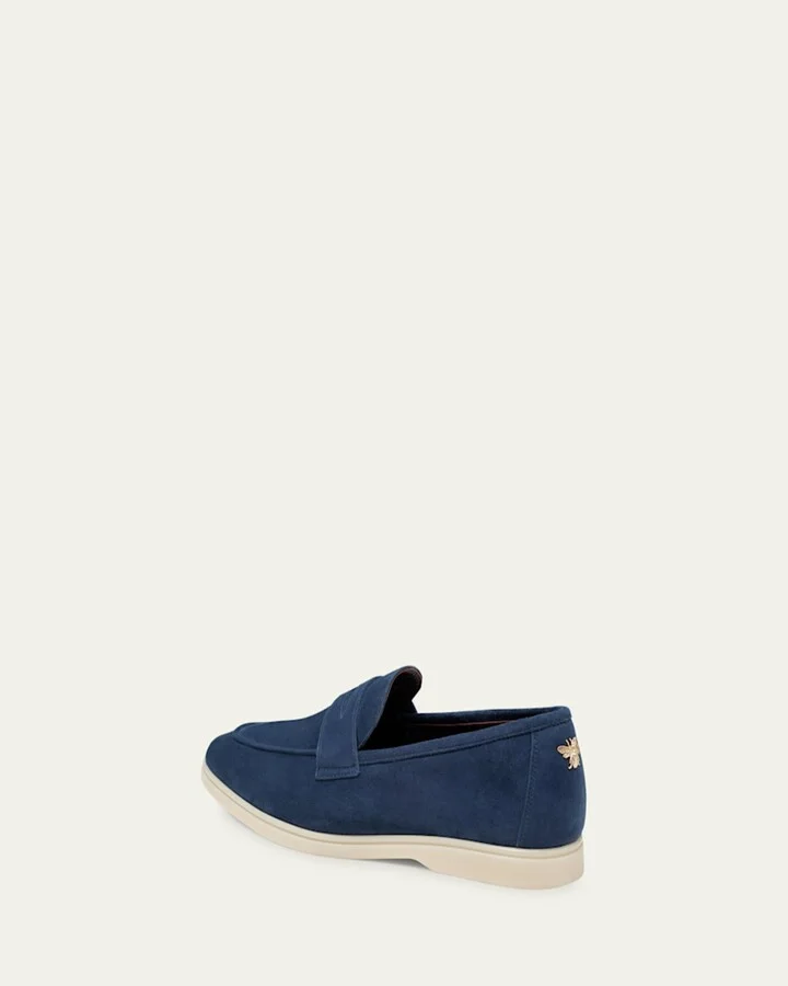 Sporty Suede Penny Loafers - Image 5