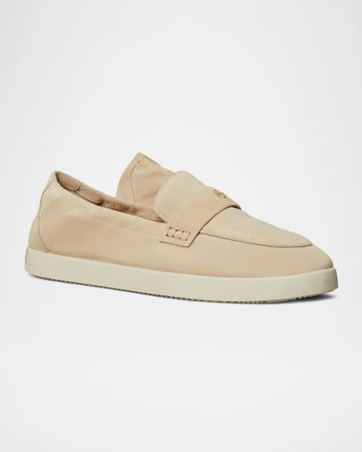 Sporty Suede Slip-On Loafers - Image 2
