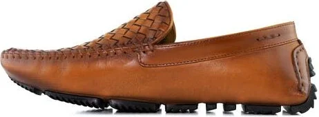 Spring St Leather Venetian Weave Driver Loafer - Image 3