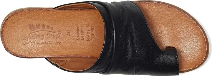 Spring Step Bates Women's Sandals Black : EU 42 (US Women's 10.5-11) M, Leather - Image 2