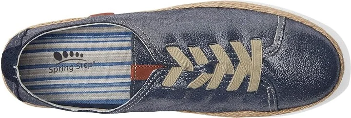 Spring Step Eloya Women's Work Lace-up Boots Blue Metallic : EU 37 (US Women's 6.5-7) M, Leather - Image 2