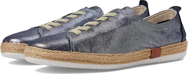 Spring Step Eloya Women's Work Lace-up Boots Blue Metallic : EU 37 (US Women's 6.5-7) M, Leather