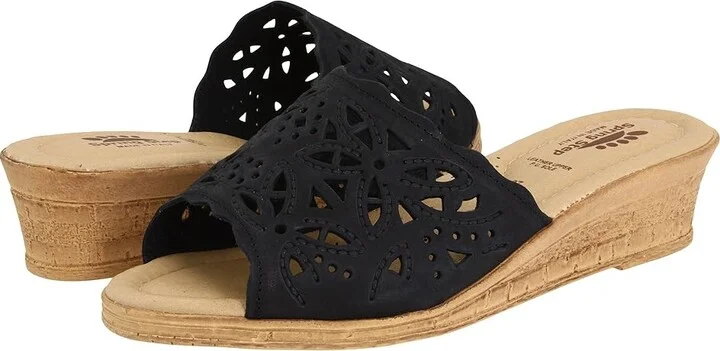Spring Step Estella Women's Wedge Shoes Black : EU 35 (US Women's 5) M, Leather