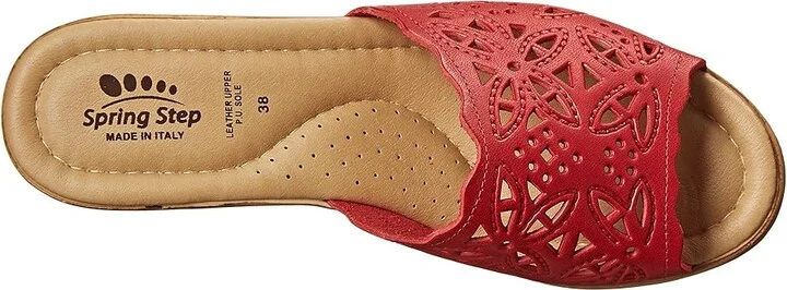Spring Step Estella Women's Wedge Shoes Red : EU 37 (US Women's 6.5-7) M, Leather - Image 3