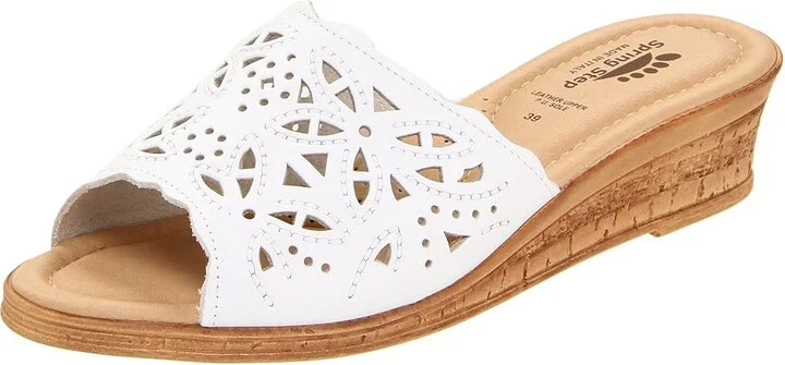 Spring Step Estella Women's Wedge Shoes White : EU 35 (US Women's 5) M, Leather - Image 2