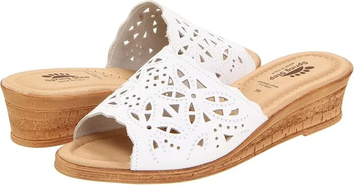 Spring Step Estella Women's Wedge Shoes White : EU 35 (US Women's 5) M, Leather
