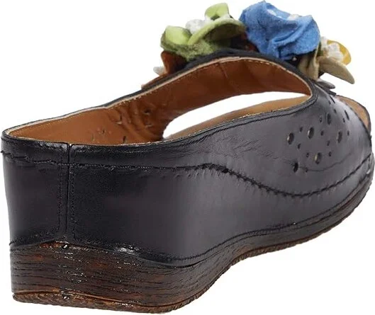 Spring Step Flowerchild Women's Shoes Black Leather : EU 36 (US Women's 5.5-6) M - Image 4