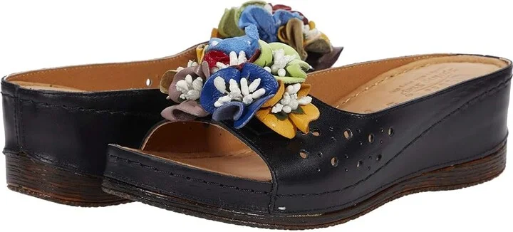 Spring Step Flowerchild Women's Shoes Black Leather : EU 36 (US Women's 5.5-6) M