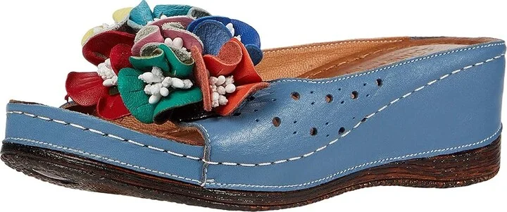 Spring Step Flowerchild Women's Shoes Blue : EU 36 (US Women's 5.5-6) M, Leather - Image 2