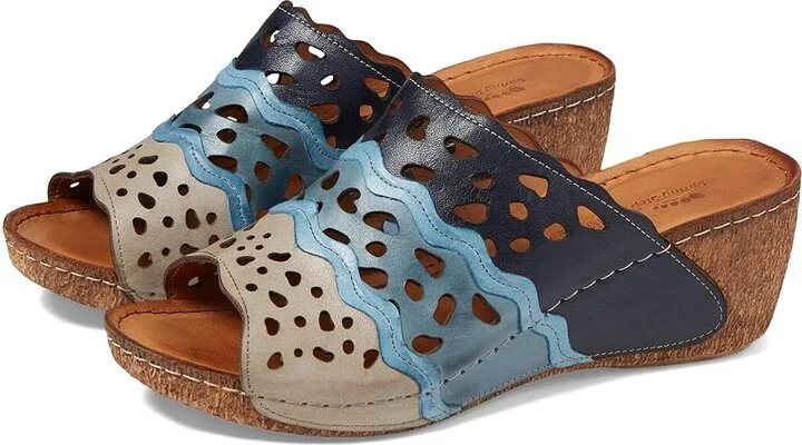 Spring Step Footy Women's Work Lace-up Boots Blue : EU 41 (US Women's 9.5-10) M, Leather