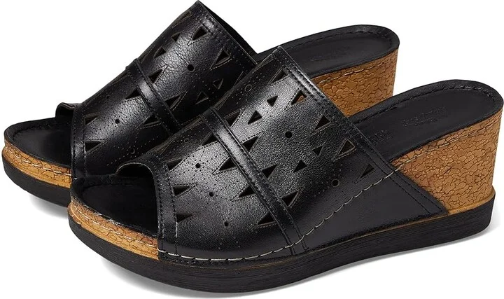Spring Step Fusawedge Women's Shoes Black : EU 39 (US Women's 8.5) M, Leather
