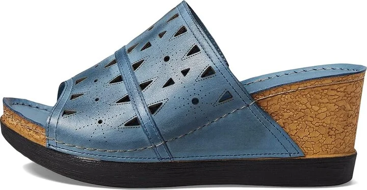 Spring Step Fusawedge Women's Shoes Blue : EU 40 (US Women's 9) M, Leather - Image 5