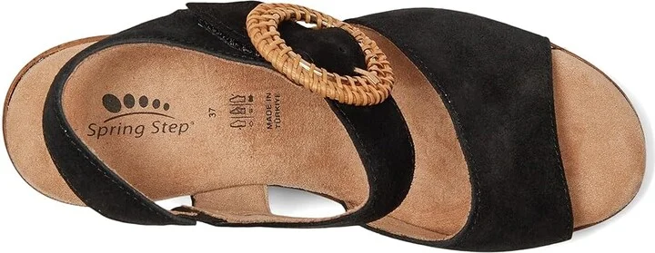 Spring Step Gamona Women's Shoes Black : EU 37 (US Women's 6.5-7) M, Suede - Image 2