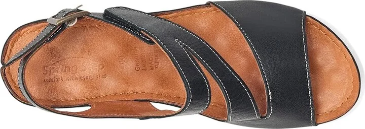 Spring Step Griggs Women's Sandals Black : EU 38 (US Women's 7.5-8) M, Leather - Image 2