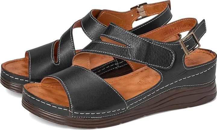Spring Step Griggs Women's Sandals Black : EU 38 (US Women's 7.5-8) M, Leather