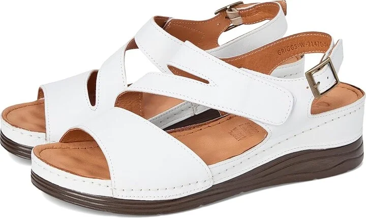 Spring Step Griggs Women's Sandals White : EU 39 (US Women's 8.5) M, Leather