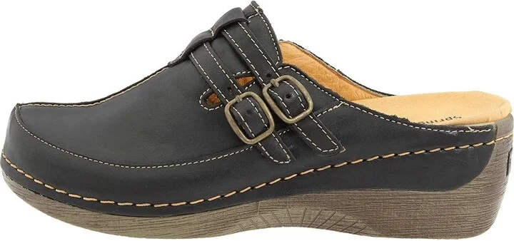 Spring Step Happy Women's Clog/Mule Shoes Black Leather : EU 36 (US Women's 5.5-6) M - Image 7