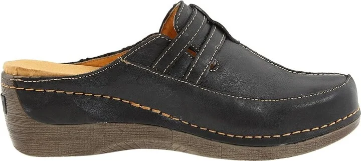 Spring Step Happy Women's Clog/Mule Shoes Black Leather : EU 36 (US Women's 5.5-6) M - Image 8
