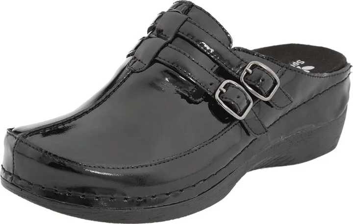 Spring Step Happy Women's Clog/Mule Shoes Black Patent : EU 36 (US Women's 5.5-6) M, Leather/Patent Leather - Image 2