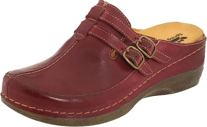 Spring Step Happy Women's Clog/Mule Shoes Bordeaux : EU 36 (US Women's 5.5-6) M, Leather - Image 2