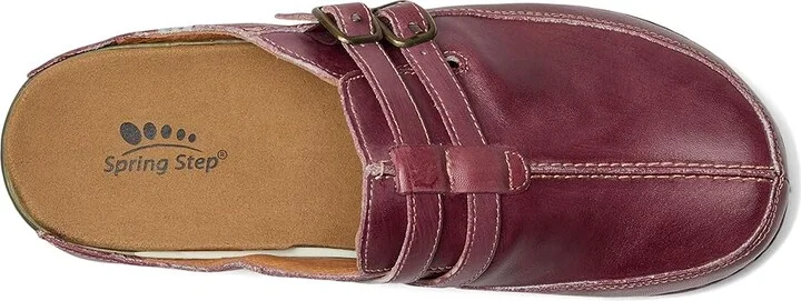 Spring Step Happy Women's Clog/Mule Shoes Bordeaux : EU 36 (US Women's 5.5-6) M, Leather - Image 3