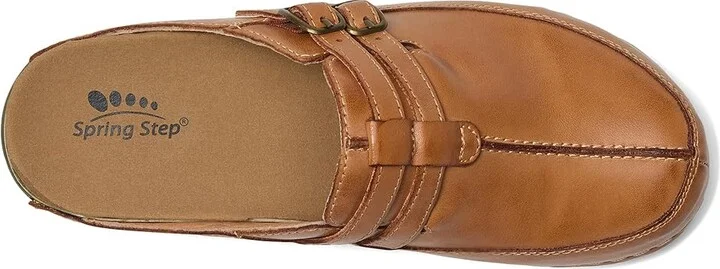 Spring Step Happy Women's Clog/Mule Shoes Medium Brown : EU 36 (US Women's 5.5-6) M, Leather - Image 3