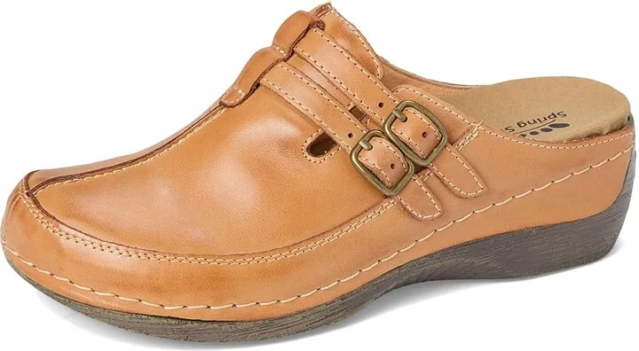 Spring Step Happy Women's Clog/Mule Shoes Medium Brown : EU 36 (US Women's 5.5-6) M, Leather - Image 6