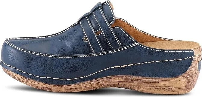 Spring Step Happy Women's Clog/Mule Shoes Navy : EU 36 (US Women's 5.5-6) M, Leather - Image 5