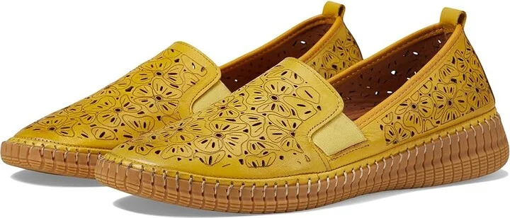 Spring Step Jookin Women's Work Lace-up Boots Yellow : EU 39 (US Women's 8.5) M, Leather/Rubber