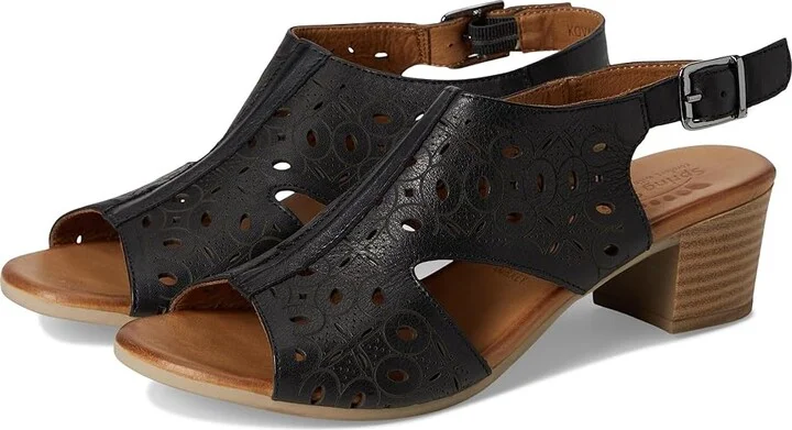 Spring Step Kovach Women's Sandals Black : EU 36 (US Women's 5.5-6) M, Leather