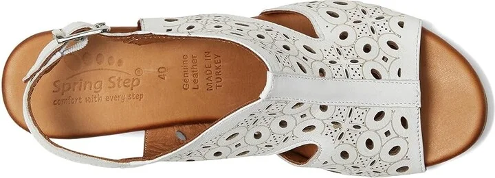 Spring Step Kovach Women's Sandals White : EU 39 (US Women's 8.5) M, Leather - Image 2