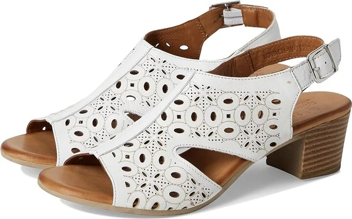 Spring Step Kovach Women's Sandals White : EU 39 (US Women's 8.5) M, Leather