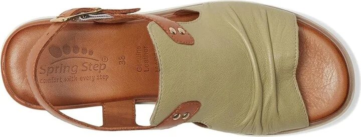 Spring Step Locals Women's Sandals Olive : EU 37 (US Women's 6.5-7) M, Leather - Image 2