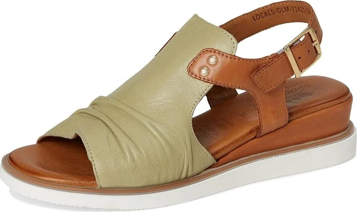 Spring Step Locals Women's Sandals Olive : EU 37 (US Women's 6.5-7) M, Leather - Image 5