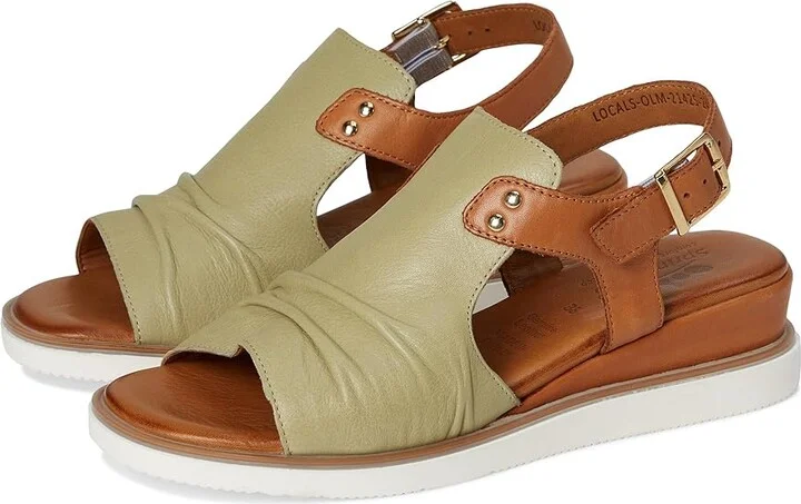 Spring Step Locals Women's Sandals Olive : EU 37 (US Women's 6.5-7) M, Leather