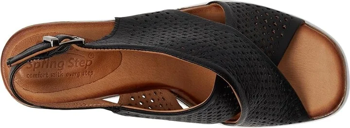 Spring Step Luanca Women's Wedge Shoes Black : EU 37 (US Women's 6.5-7) M, Leather - Image 2