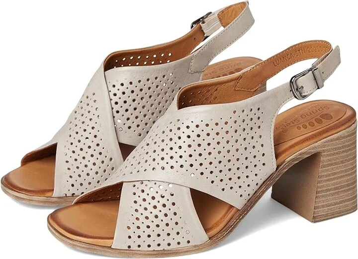 Spring Step Luanca Women's Wedge Shoes Stone : EU 40 (US Women's 9) M, Leather