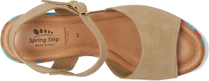 Spring Step Maliq Women's Sandals Beige Suede : EU 38 (US Women's 7.5-8) M - Image 2