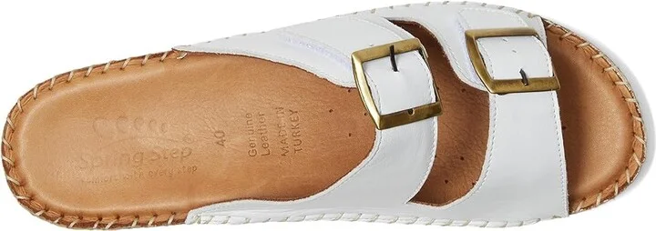 Spring Step Minisia Women's Sandals White : EU 39 (US Women's 8.5) M, Leather/Rubber - Image 2