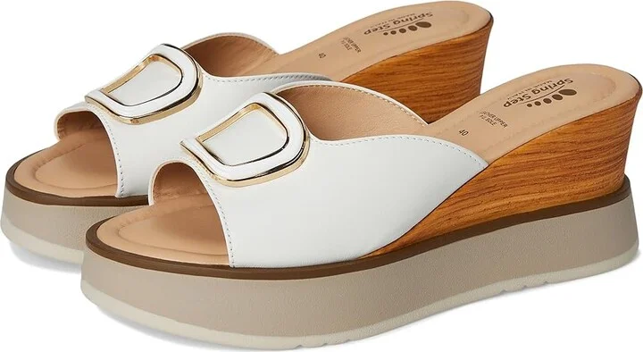 Spring Step Newwell Women's Sandals White : EU 40 (US Women's 9) M, Leather