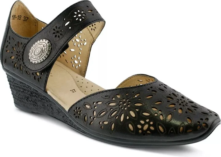 Spring Step Nougat Wedge Pump