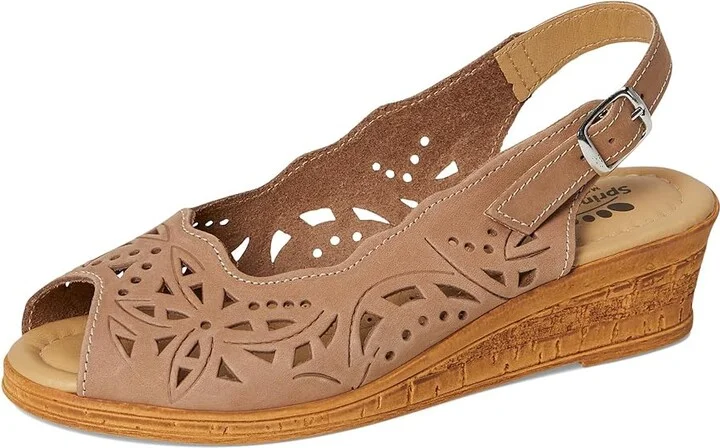 Spring Step Orella Women's Wedge Shoes Beige Nubuck : EU 35 (US Women's 5) M, Suede - Image 6