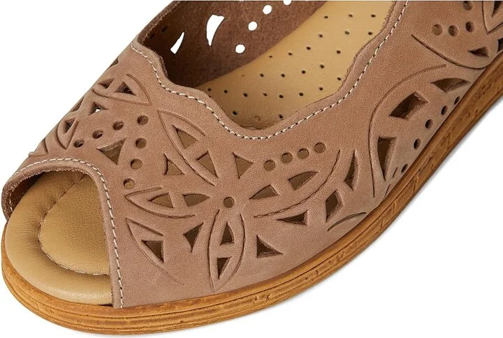 Spring Step Orella Women's Wedge Shoes Beige Nubuck : EU 35 (US Women's 5) M, Suede - Image 8