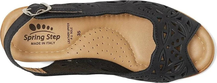 Spring Step Orella Women's Wedge Shoes Black Nubuck : EU 35 (US Women's 5) M, Suede - Image 3