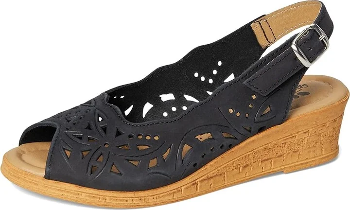 Spring Step Orella Women's Wedge Shoes Black Nubuck : EU 35 (US Women's 5) M, Suede - Image 6