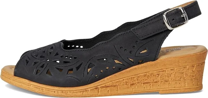 Spring Step Orella Women's Wedge Shoes Black Nubuck : EU 35 (US Women's 5) M, Suede - Image 7