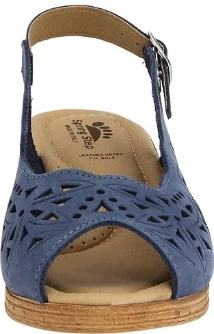 Spring Step Orella Women's Wedge Shoes Blue Nubuck : EU 42 (US Women's 10.5-11) M, Suede - Image 6