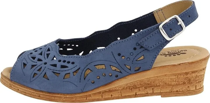 Spring Step Orella Women's Wedge Shoes Blue Nubuck : EU 42 (US Women's 10.5-11) M, Suede - Image 7