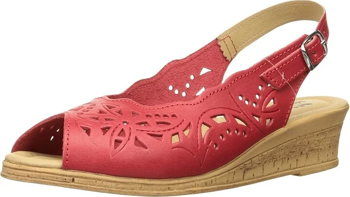 Spring Step Orella Women's Wedge Shoes Red : EU 35 (US Women's 5) M, Leather - Image 2